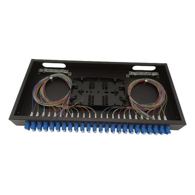 48 Kern LC-Duplex-Faser-Optikschalttafel-Schwarz-Farbe