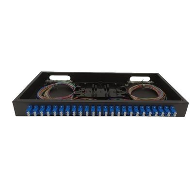 48 Kern LC-Duplex-Faser-Optikschalttafel-Schwarz-Farbe