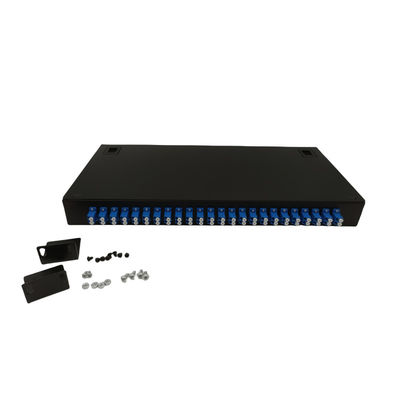 48 Kern LC-Duplex-Faser-Optikschalttafel-Schwarz-Farbe