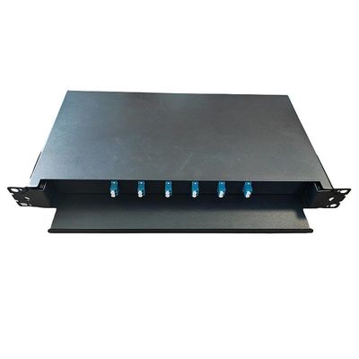 48 Kern LC-Duplex-Faser-Optikschalttafel-Schwarz-Farbe