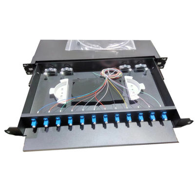 12C/24C Schiebetyp Glasfaser Patch Panel Optische Schublade für Telekommunikation