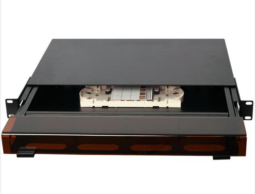 1U 96 Kerne MTP MPO -LC Patch Panel ODF Gehäuse Schiebetyp mit Staubdeckung für 4 Kassetten