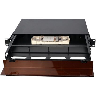 1U 96 Kerne MTP MPO -LC Patch Panel ODF Gehäuse Schiebetyp mit Staubdeckung für 4 Kassetten
