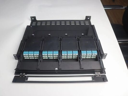 1U 144 Kerne MTP MPO -LC Patch Panel ODF Gehäuse Schiebetyp für 12 Kassetten